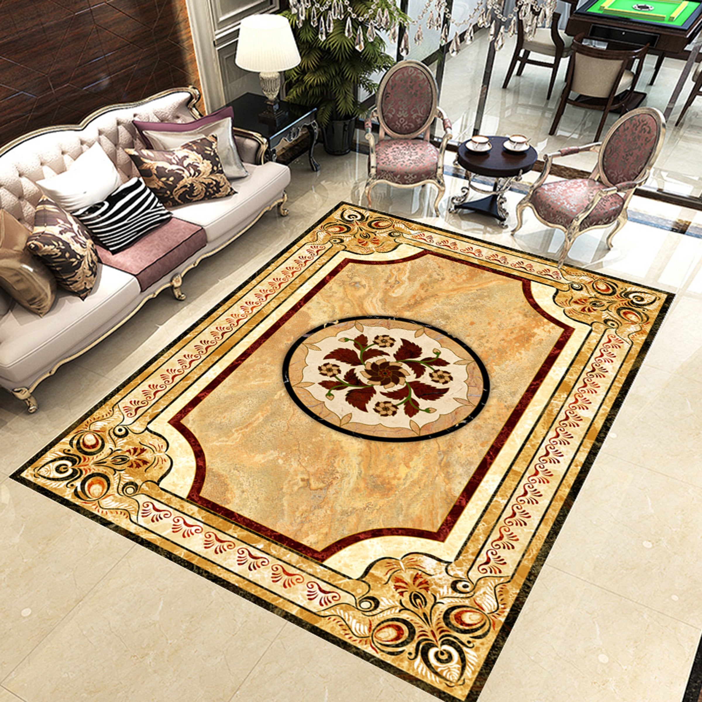 3D Black Rectangle Pattern WG618 Floor Mural Wallpaper AJ Wallpaper 2 