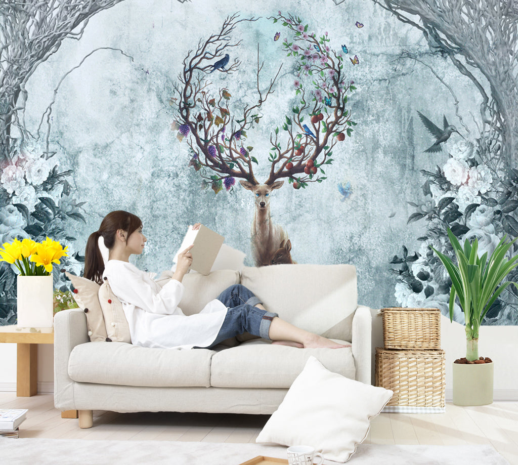 3D Fruit Antler WG133 Wall Murals