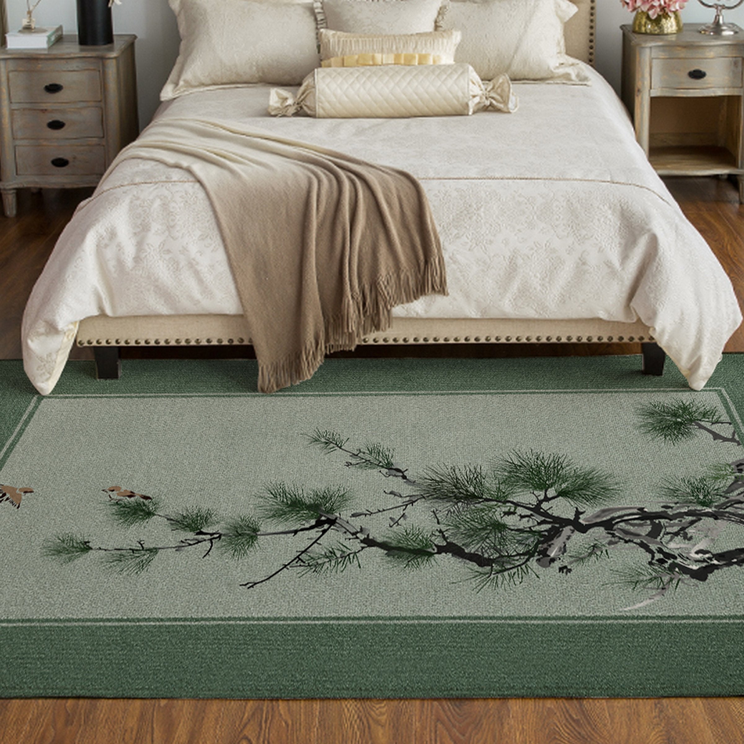 3D Pine WG460 Non Slip Rug Mat Mat AJ Creativity Home 