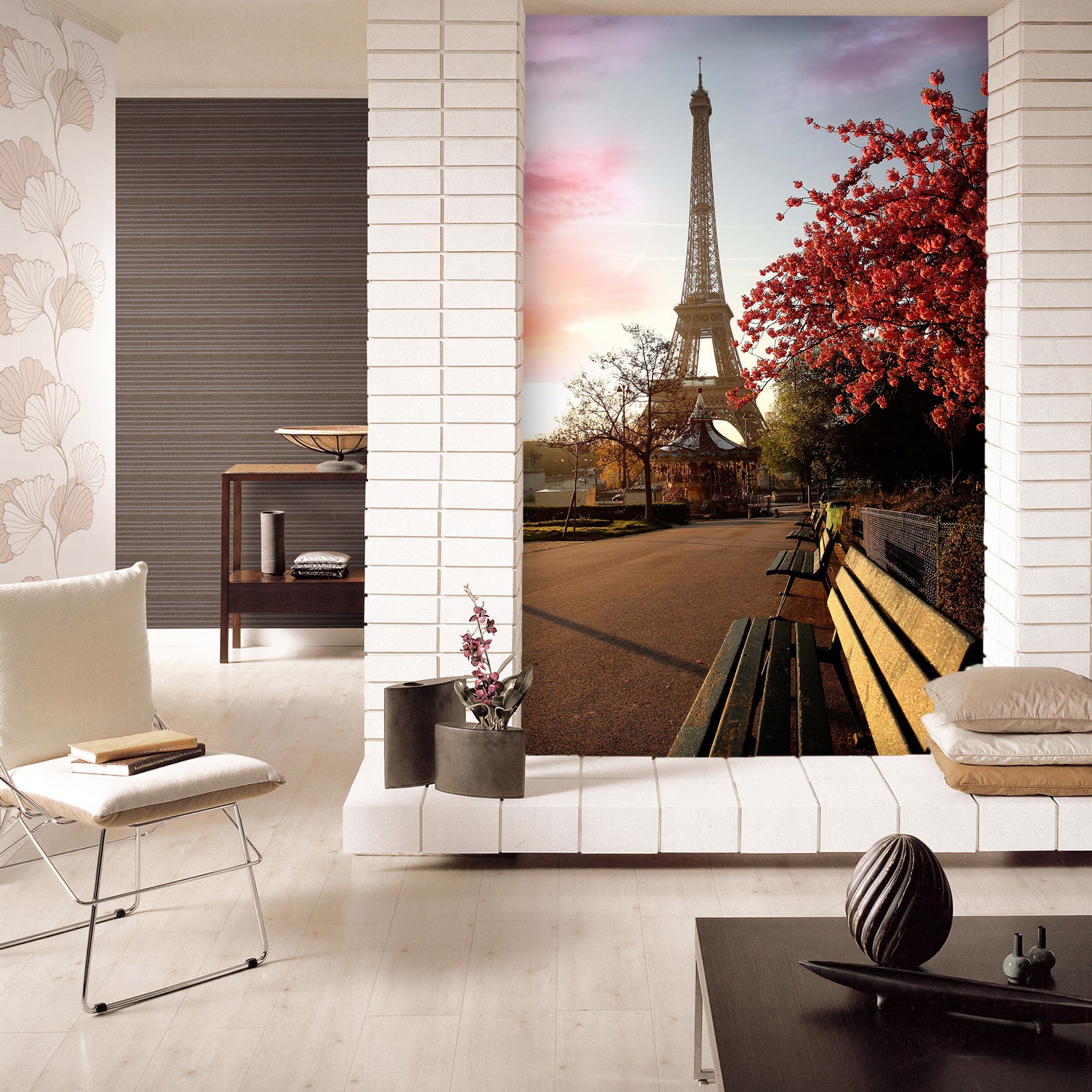 3D Eiffel Tower 073 Wall Murals