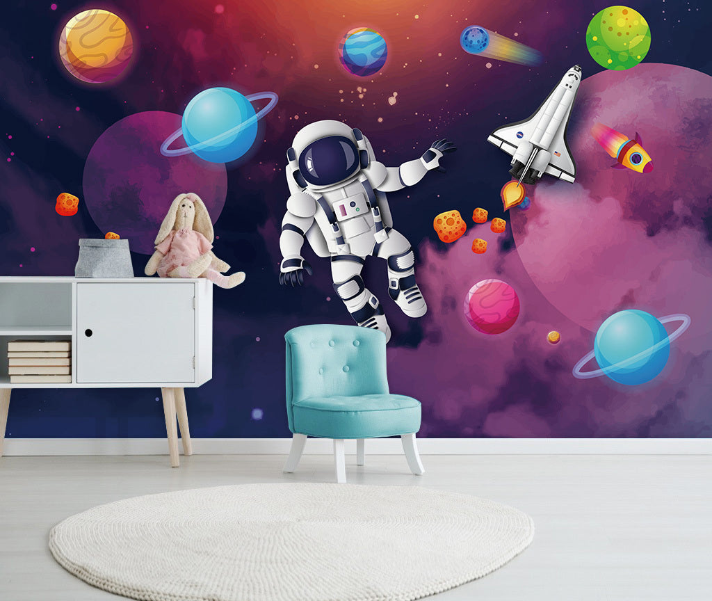 3D Planet Astronaut WC079 Wall Murals