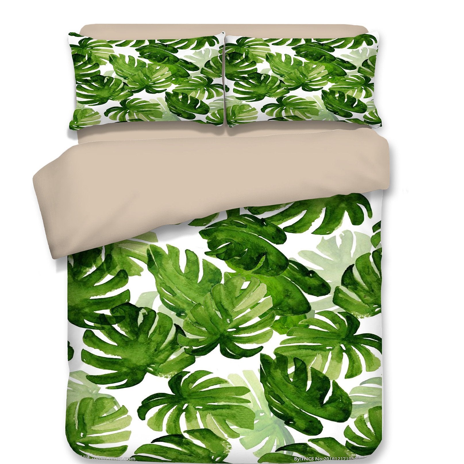 3D Big Lotus Leaf 83 Bed Pillowcases Quilt Wallpaper AJ Wallpaper 
