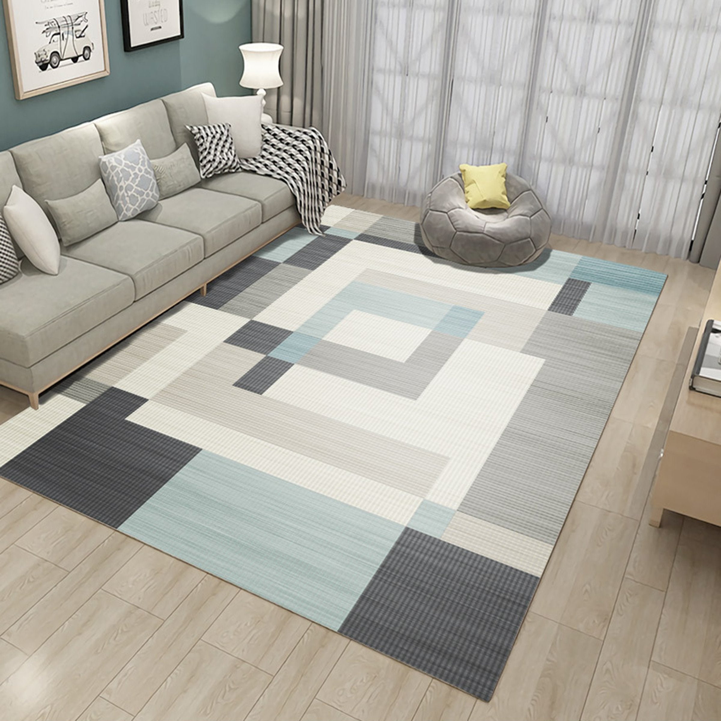 3D Modern Geometric Pattern WG403 Non Slip Rug Mat Mat AJ Creativity Home 