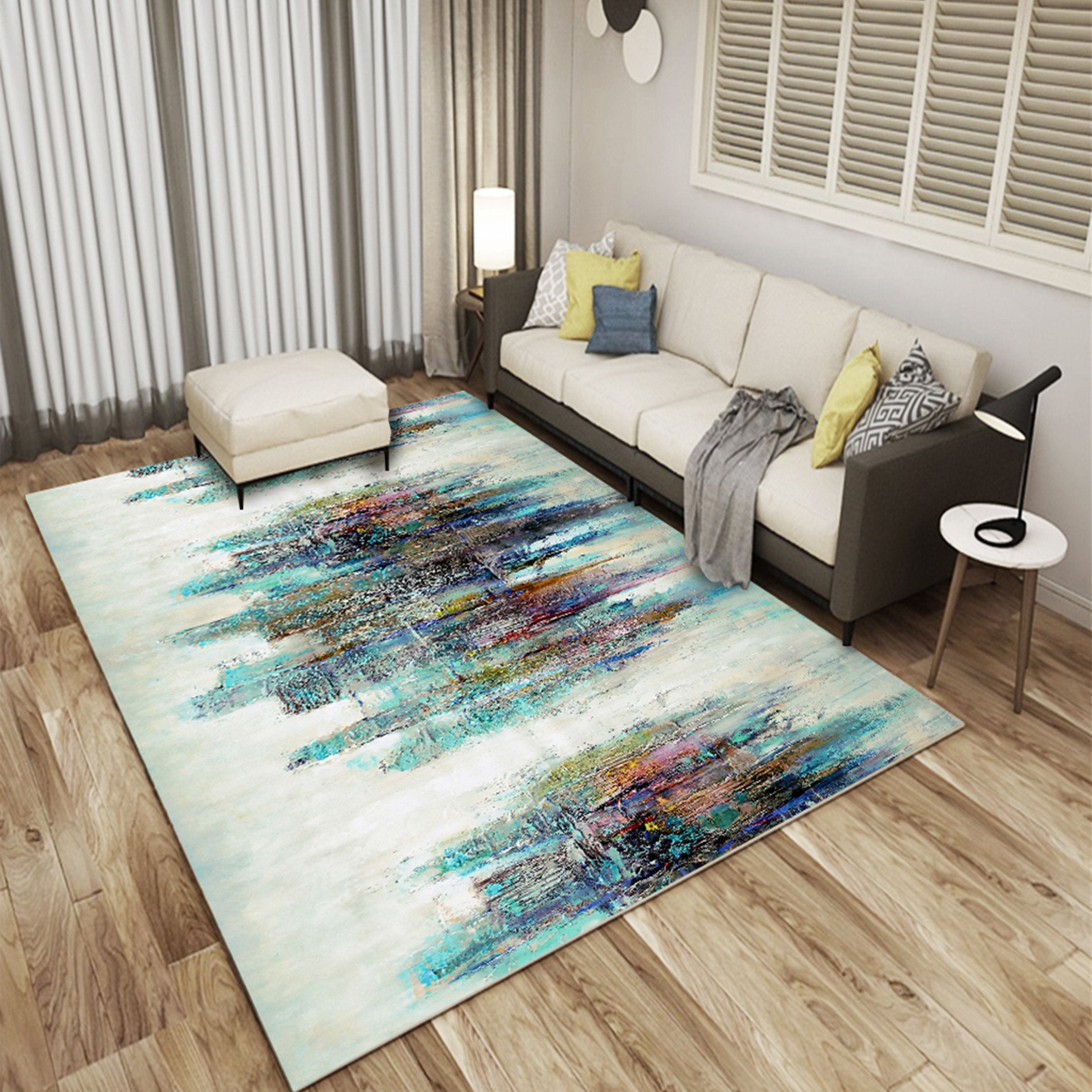 3D Color Stripe WG154 Non Slip Rug Mat Mat AJ Creativity Home 