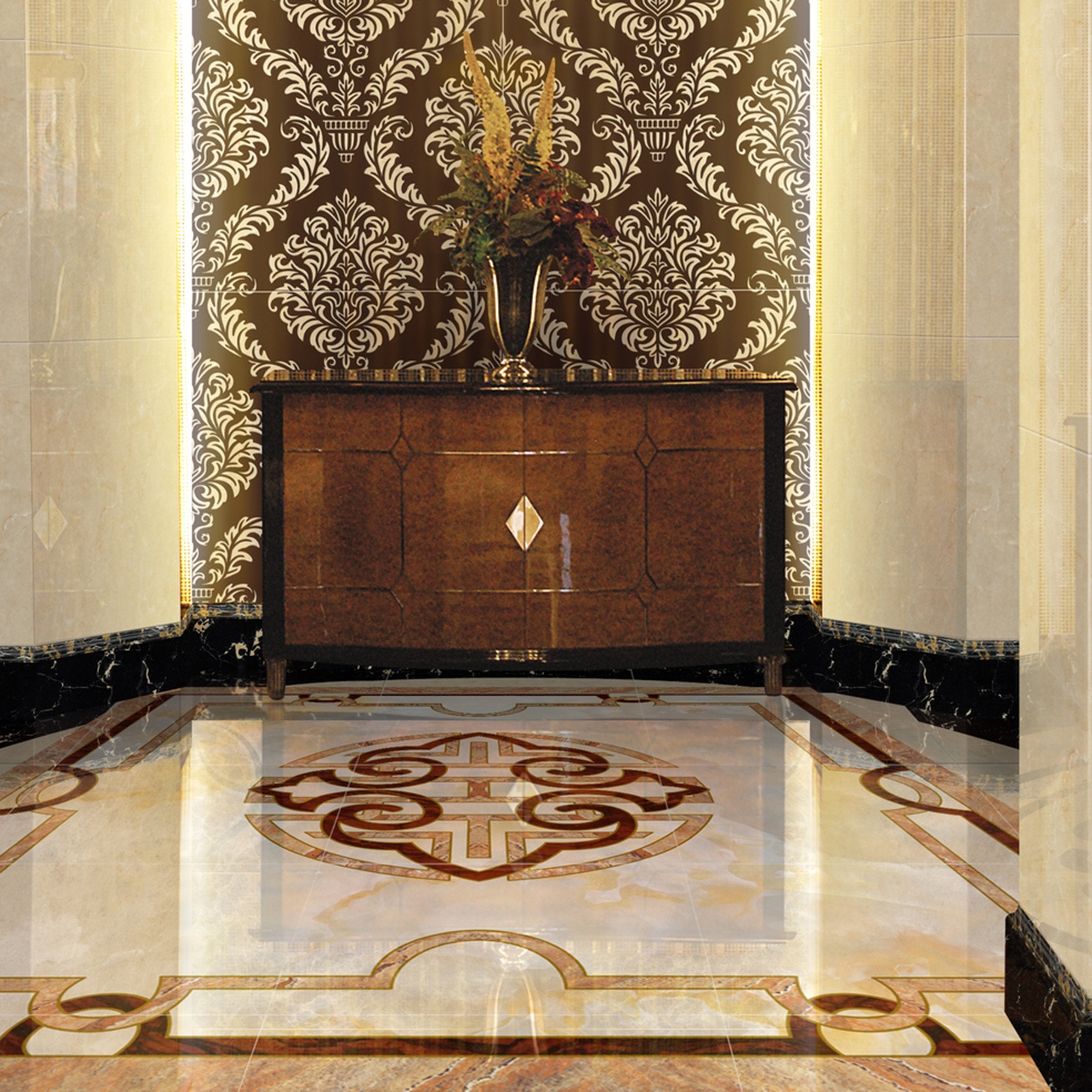 3D Marble Pattern WG417 Floor Mural Wallpaper AJ Wallpaper 2 