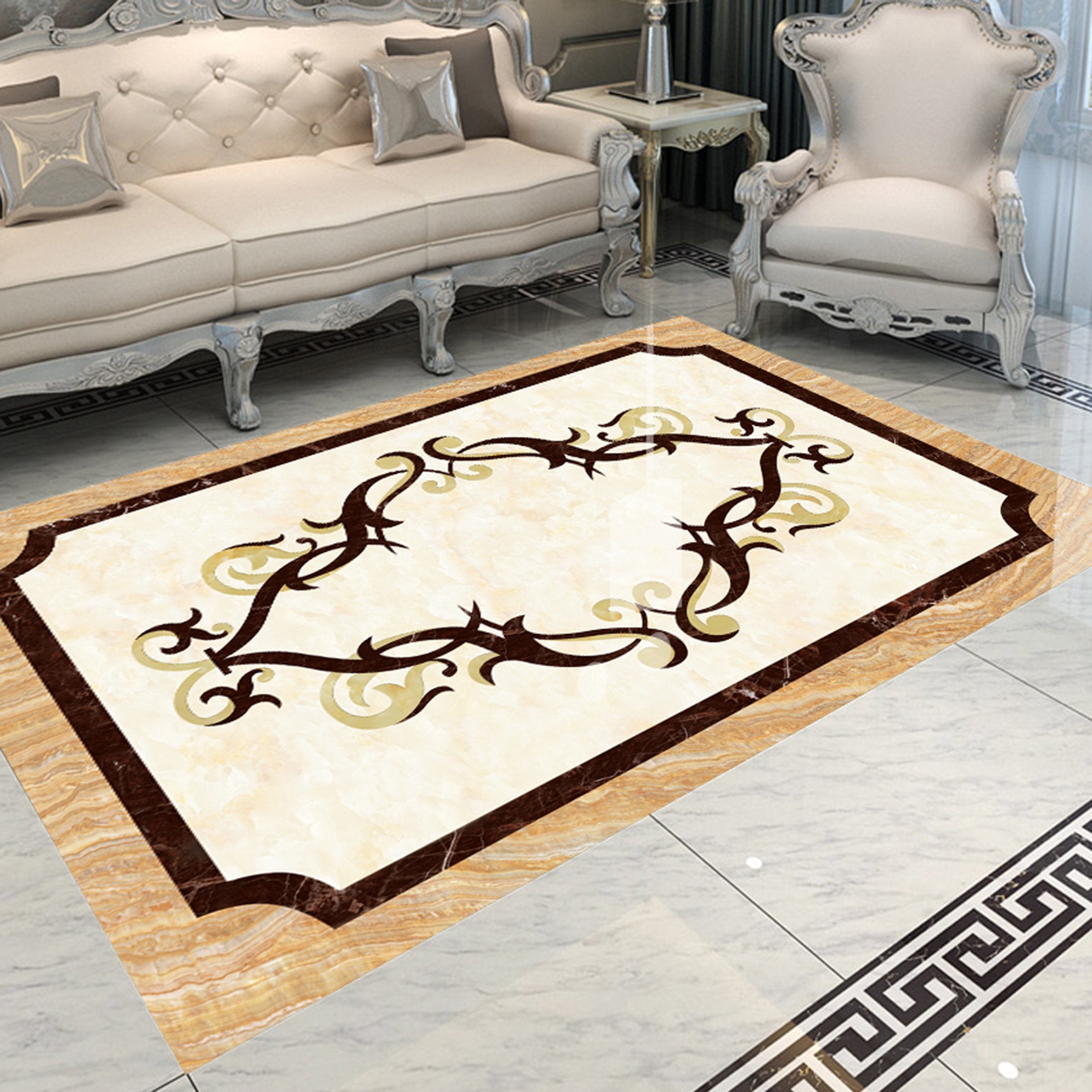 3D Rectangular Pattern WG705 Floor Mural Wallpaper AJ Wallpaper 2 