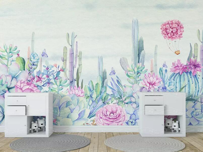 3D Colored Flowers 372 Wall Murals Wallpaper AJ Wallpaper 2 