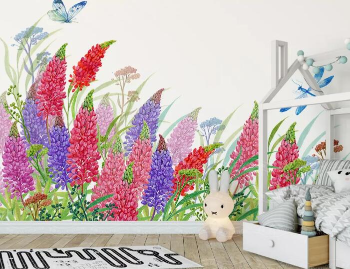 3D Flower Butterfly 409 Wall Murals Wallpaper AJ Wallpaper 2 