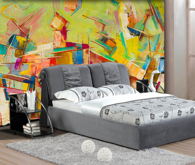 3D Orange Painting WG166 Wall Murals