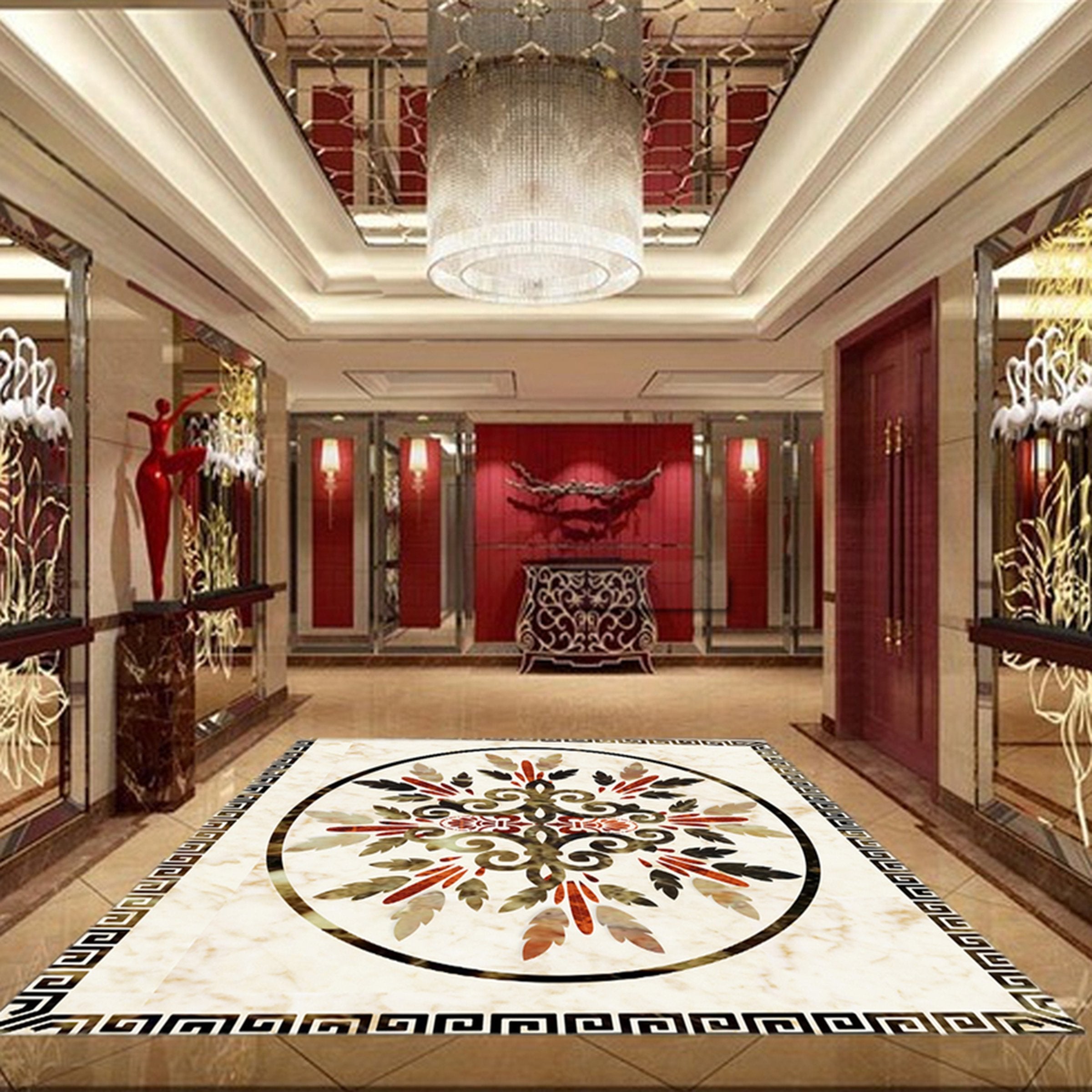 3D Colorful Pattern WG100 Floor Mural Wallpaper AJ Wallpaper 2 