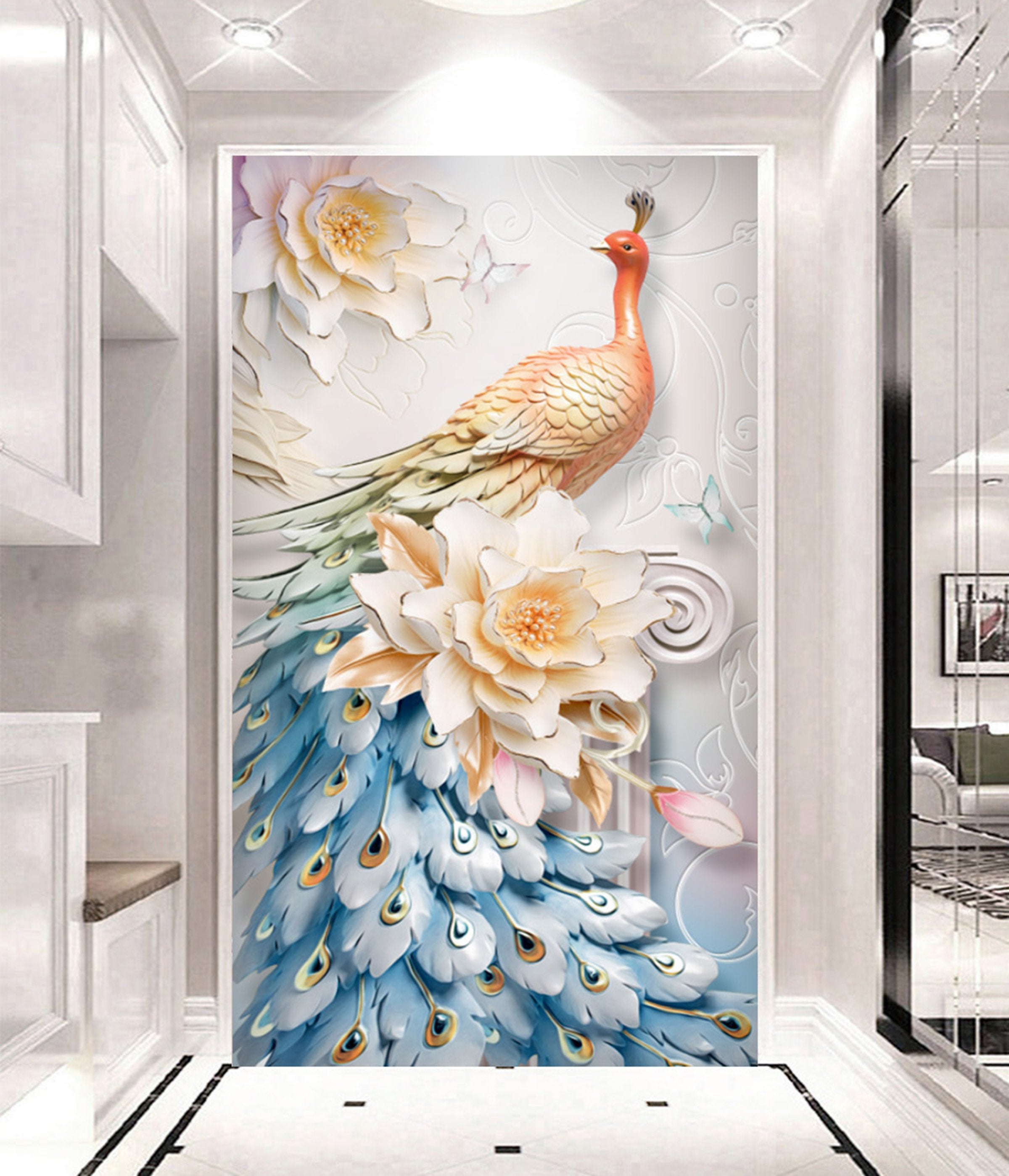3D Peacock 107 Wall Murals Wallpaper AJ Wallpaper 2 
