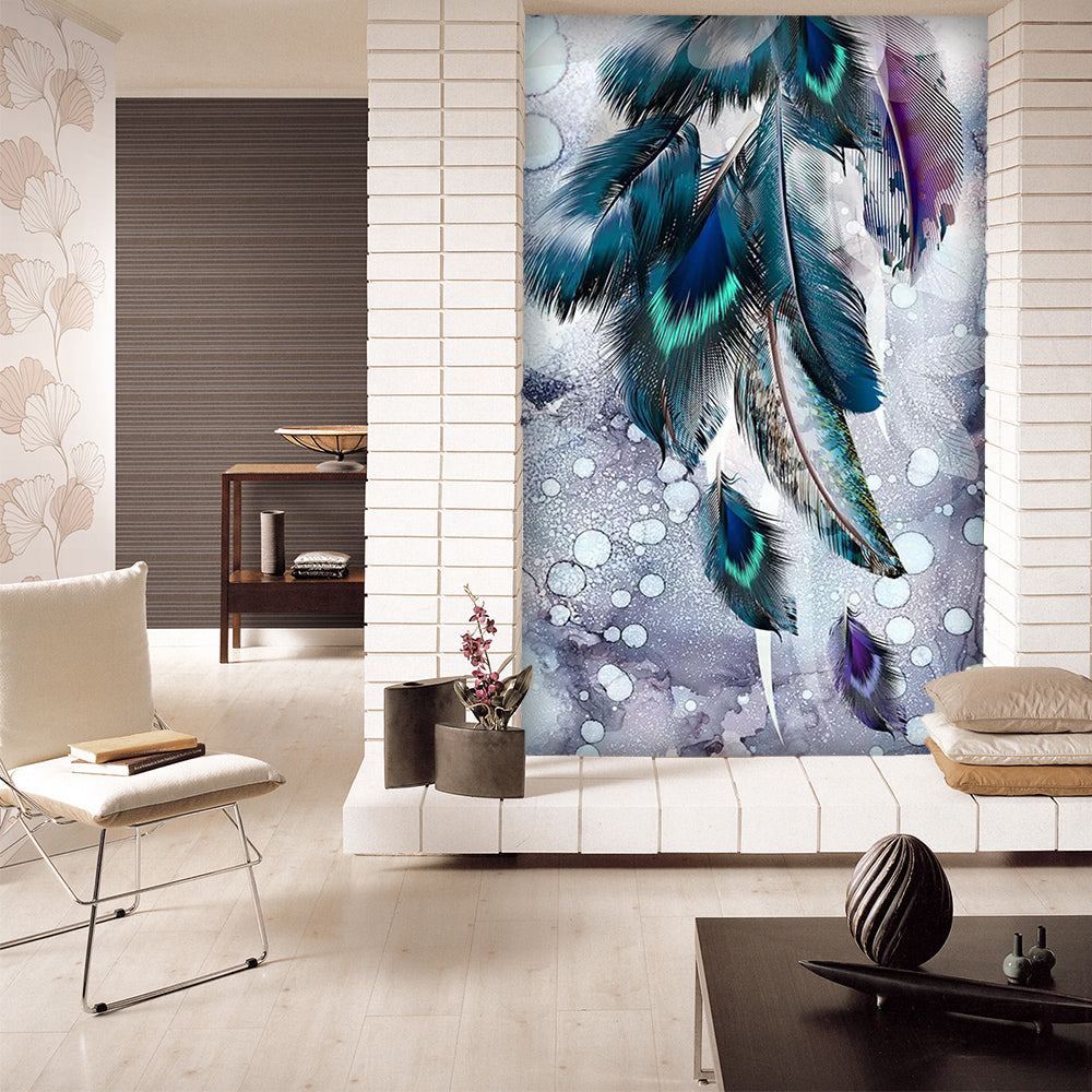 3D Peacock Feather WC827 Wall Murals
