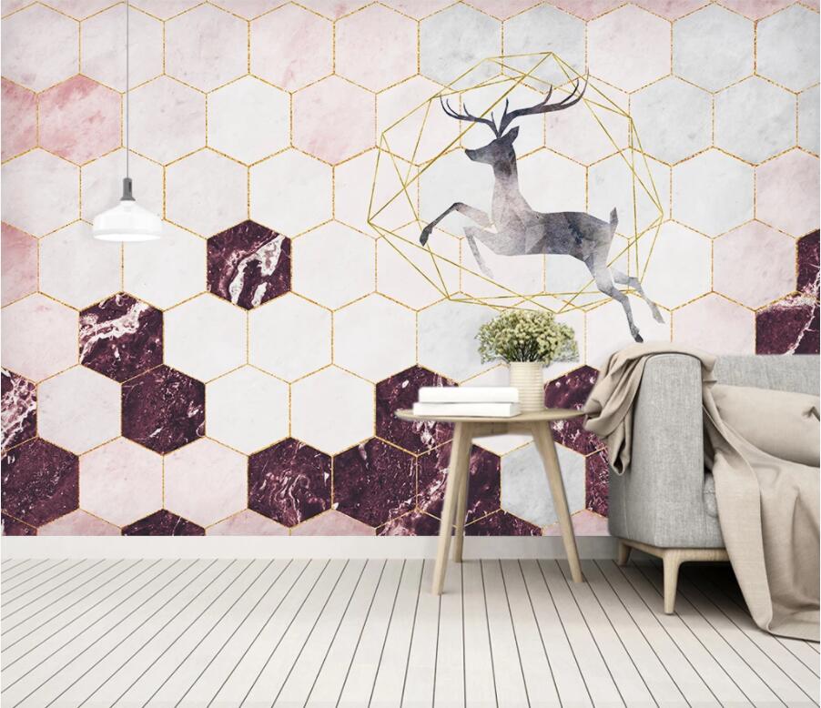 3D Black Fawn WC2680 Wall Murals