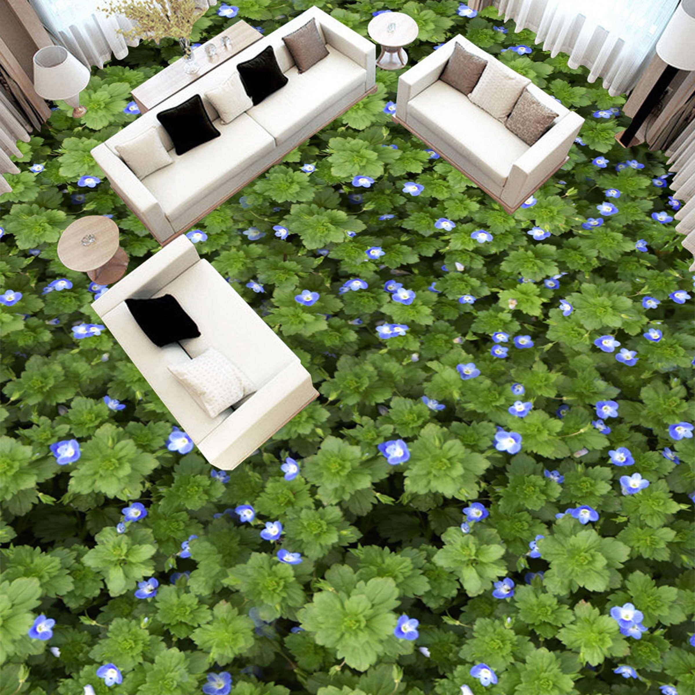 3D Beautiful Flowers WG683 Floor Mural Wallpaper AJ Wallpaper 2 