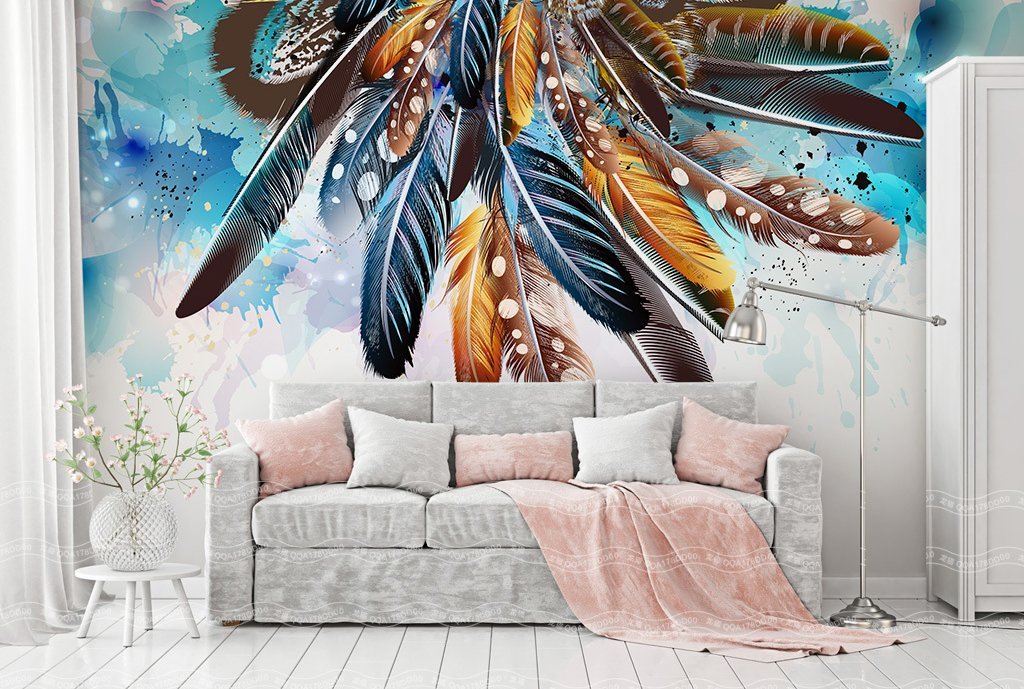 3D Feather 156 Wall Murals Wallpaper AJ Wallpaper 2 