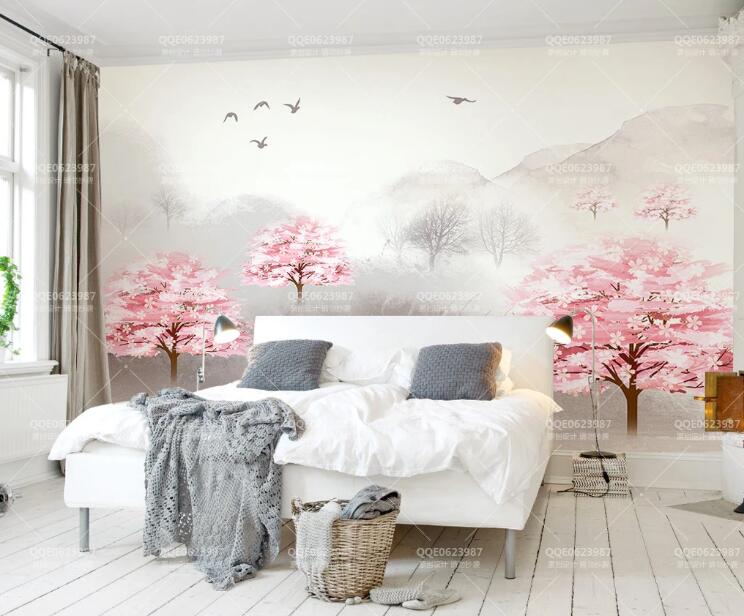 3D Pink Tree 324 Wall Murals Wallpaper AJ Wallpaper 2 