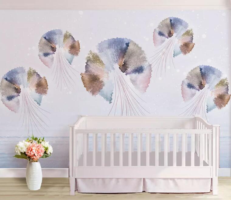 3D Colored Jellyfish WG81 Wall Murals Wallpaper AJ Wallpaper 2 