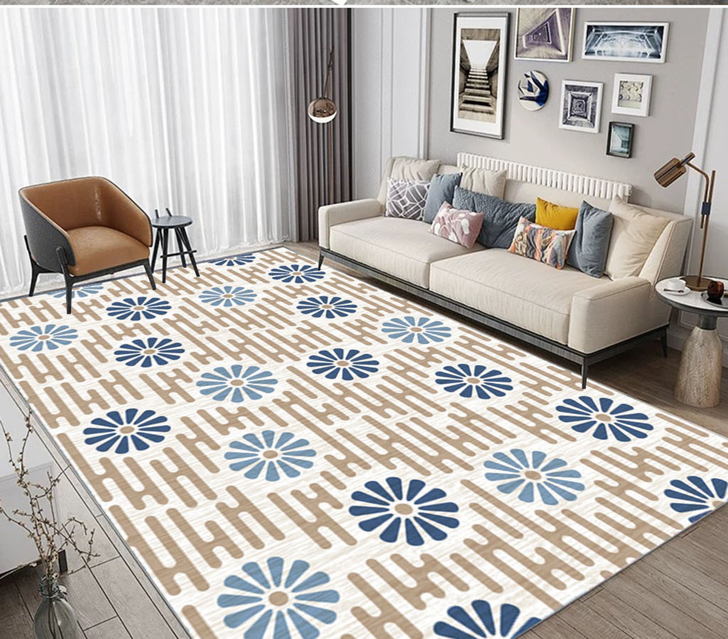 3D Color Pattern WG530 Non Slip Rug Mat Mat AJ Creativity Home 