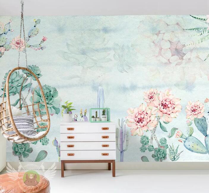 3D Flower Plant 319 Wall Murals Wallpaper AJ Wallpaper 2 
