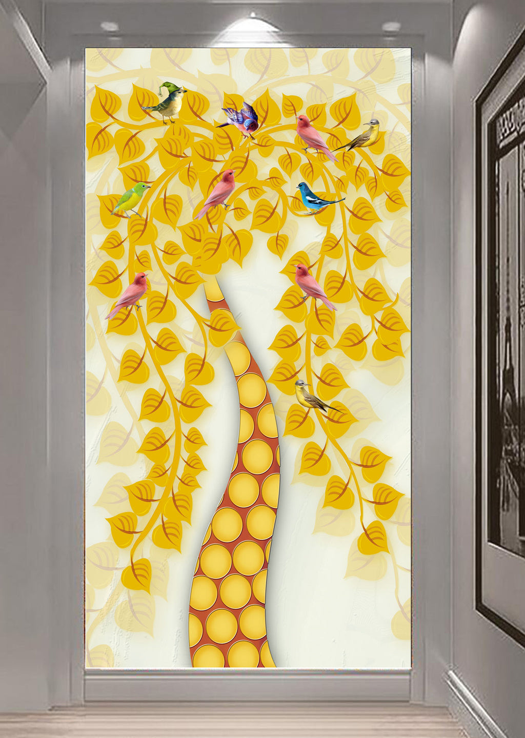 3D Yellow Tree WG111 Wall Murals