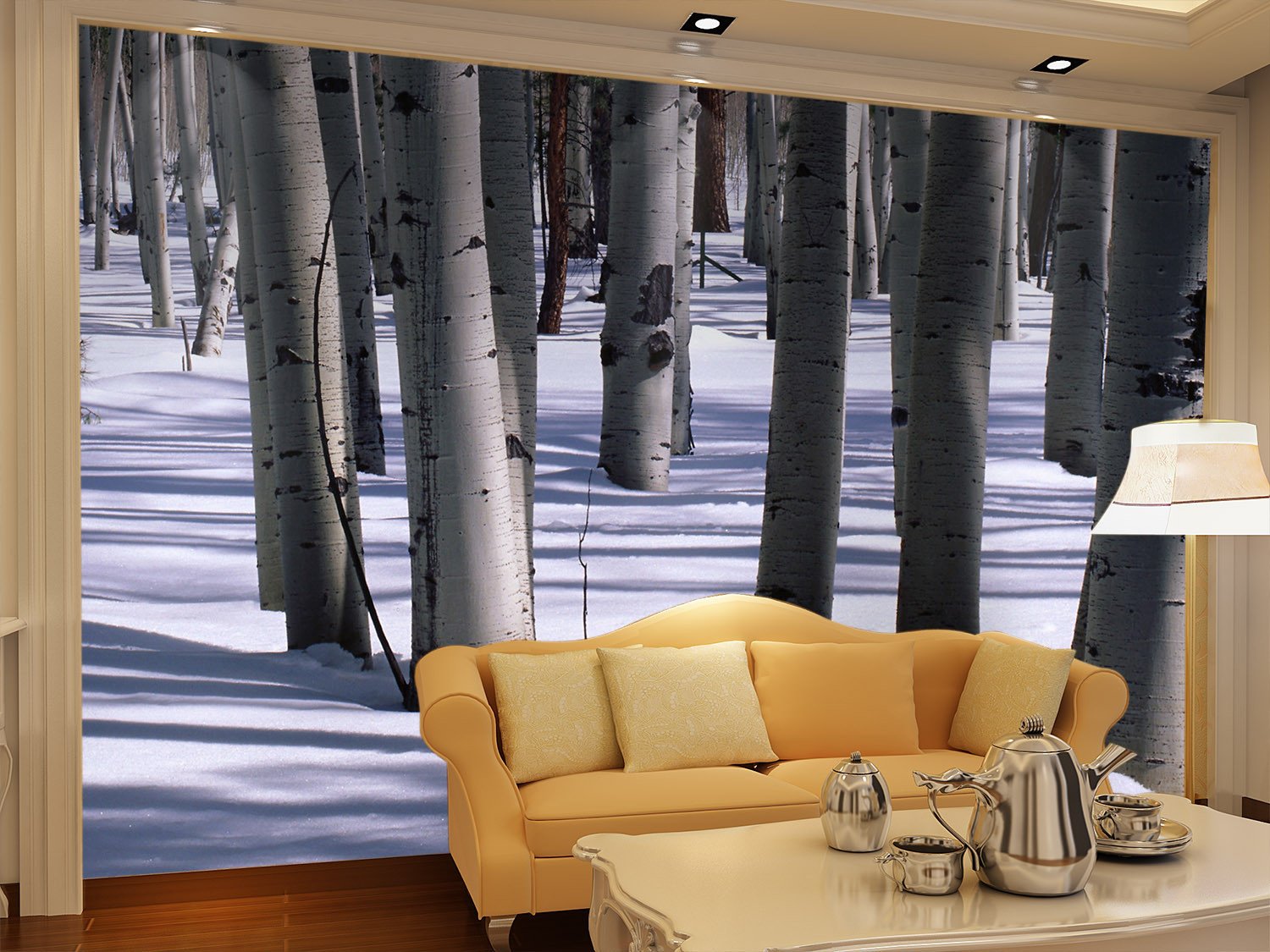 Forest Snowcapped Ground Wallpaper AJ Wallpaper 