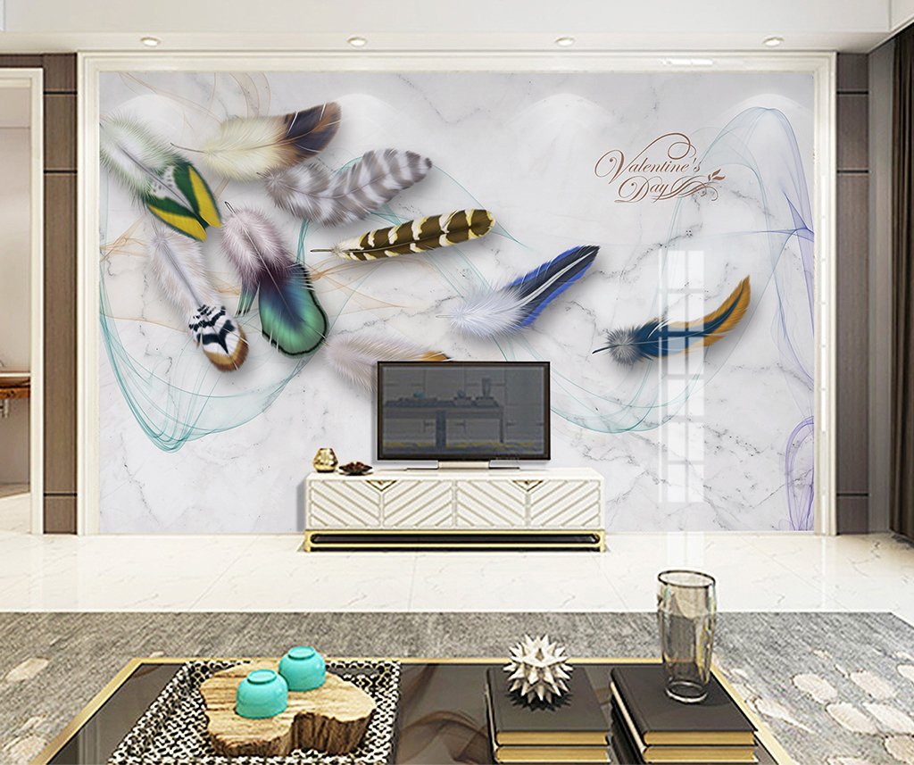 3D Feather 158 Wall Muralsls Wallpaper AJ Wallpaper 2 