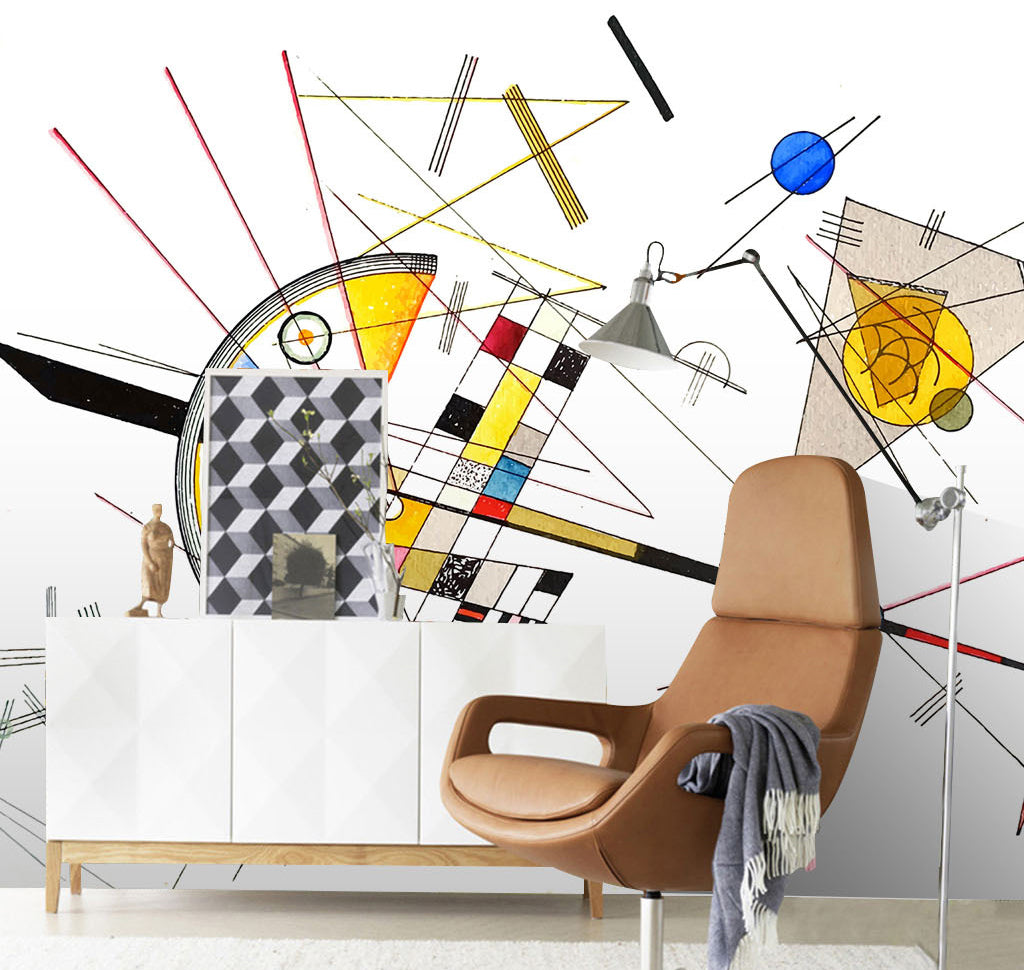 3D Triangle Line WG267 Wall Murals