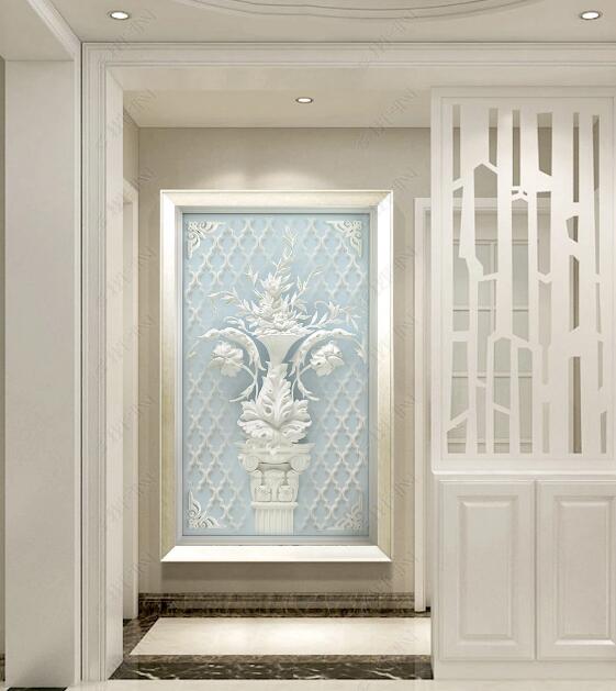 3D White Decoration WC280 Wall Murals