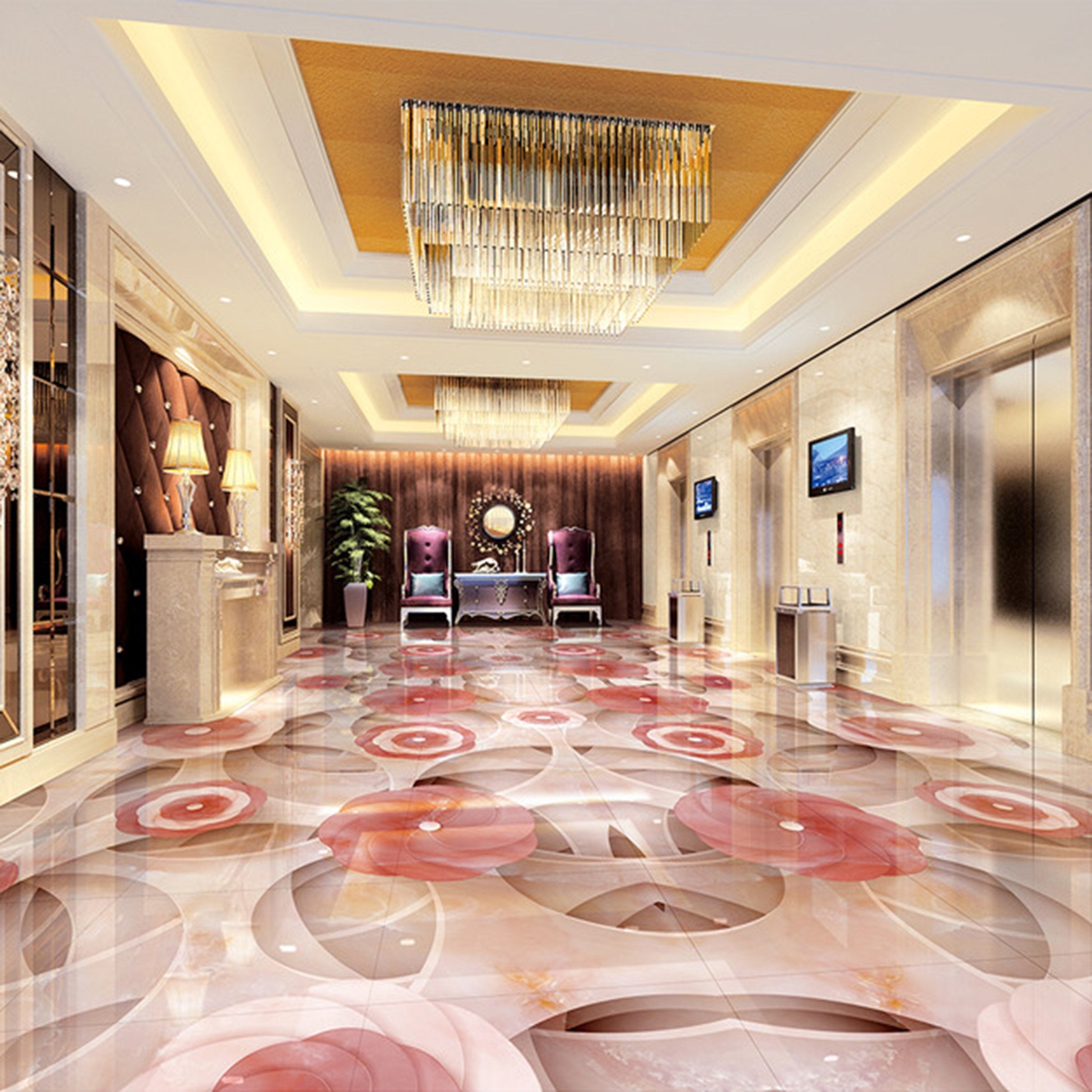 3D Beautiful Flowers WG149 Floor Mural Wallpaper AJ Wallpaper 2 