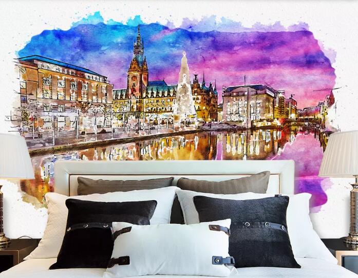 3D Color City WC33 Wall Murals Wallpaper AJ Wallpaper 2 