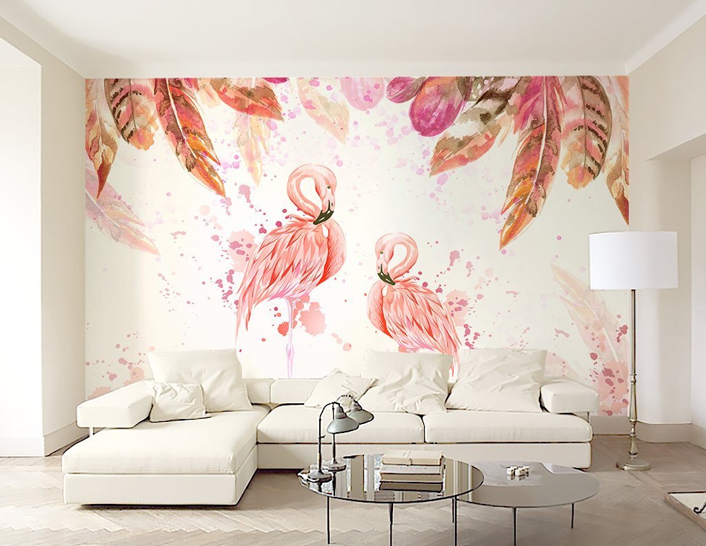 3D Pink Flamingo 210 Wall Murals Wallpaper AJ Wallpaper 2 