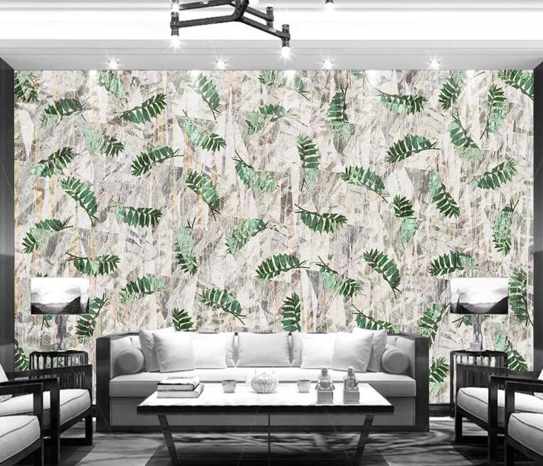 3D Green Leaf WG49 Wall Murals Wallpaper AJ Wallpaper 2 