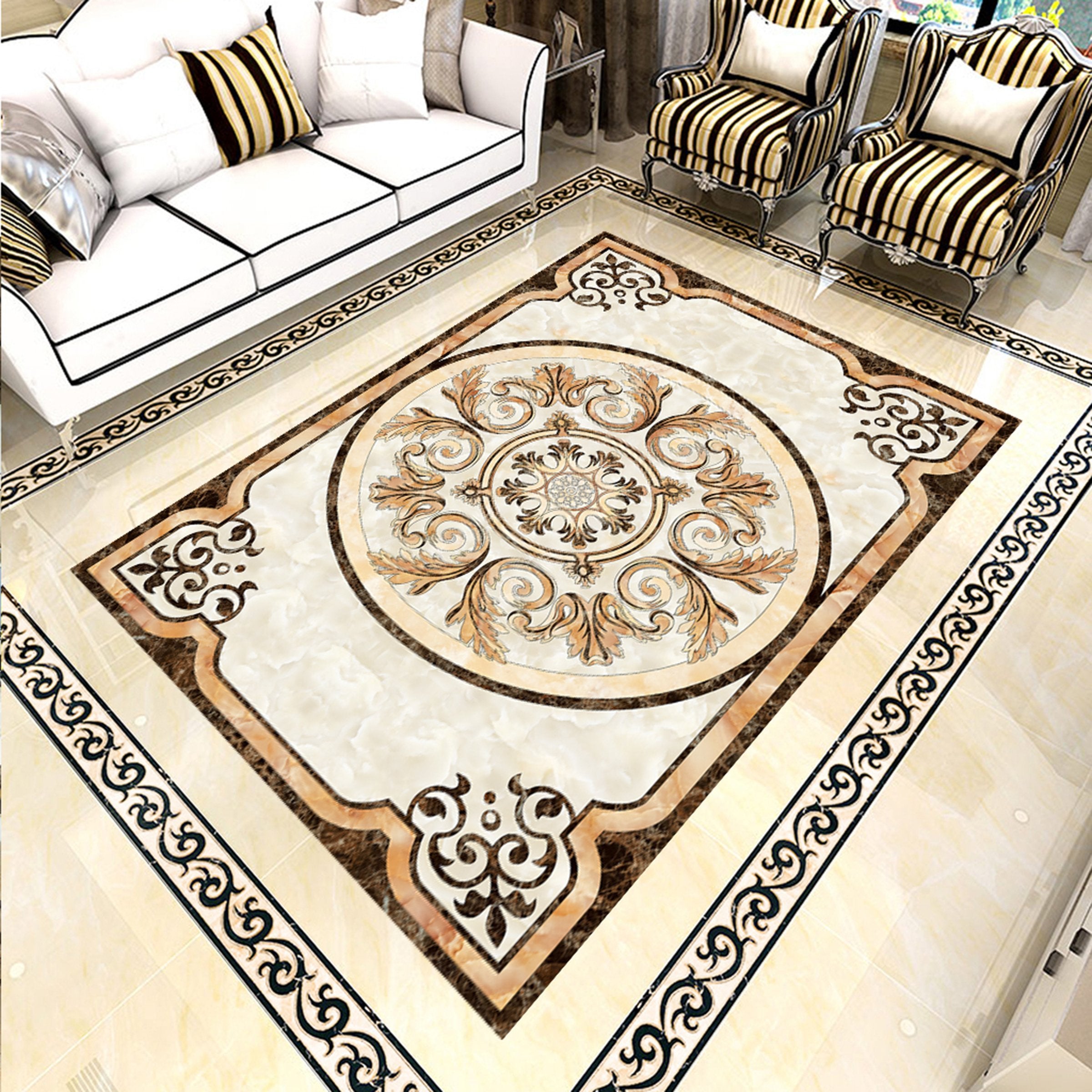 3D Rectangular Stripes WG589 Floor Mural Wallpaper AJ Wallpaper 2 