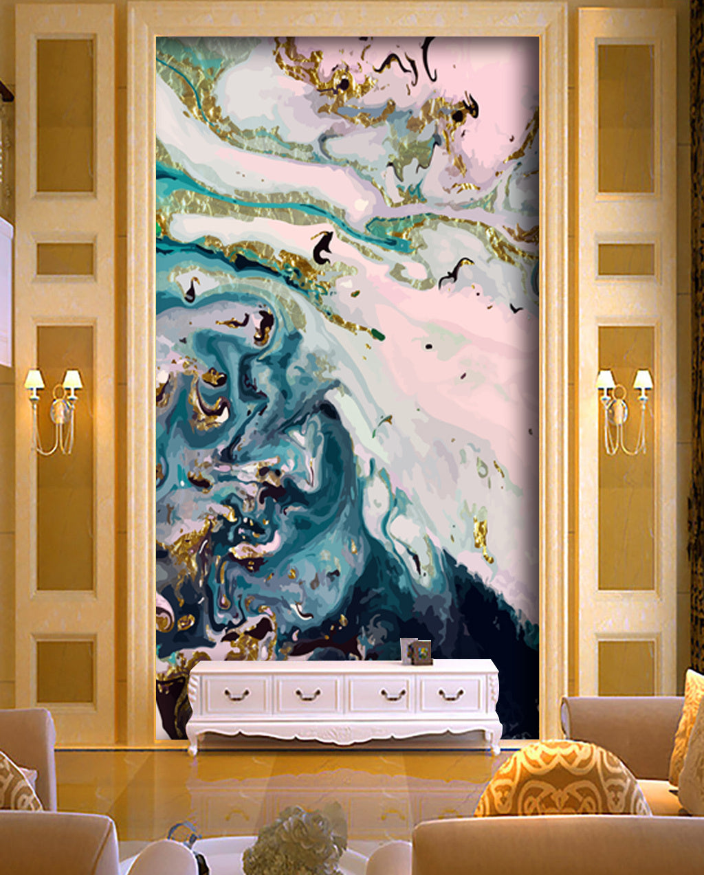 3D Ink Mountain WG080 Wall Murals