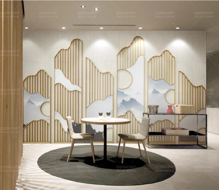 3D Simple Golden WC161 Wall Murals