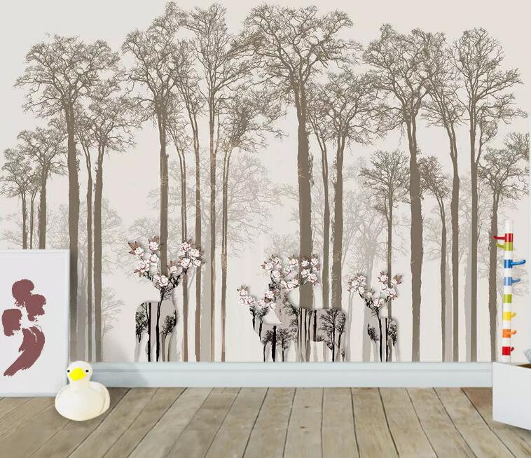 3D Little Deer Woods WG68 Wall Murals Wallpaper AJ Wallpaper 2 