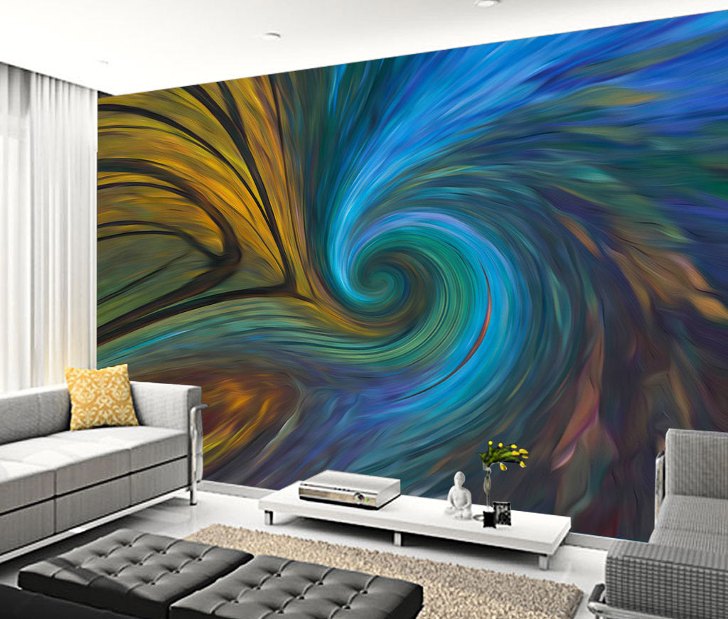 3D Blue Vortex WG429 Wall Murals
