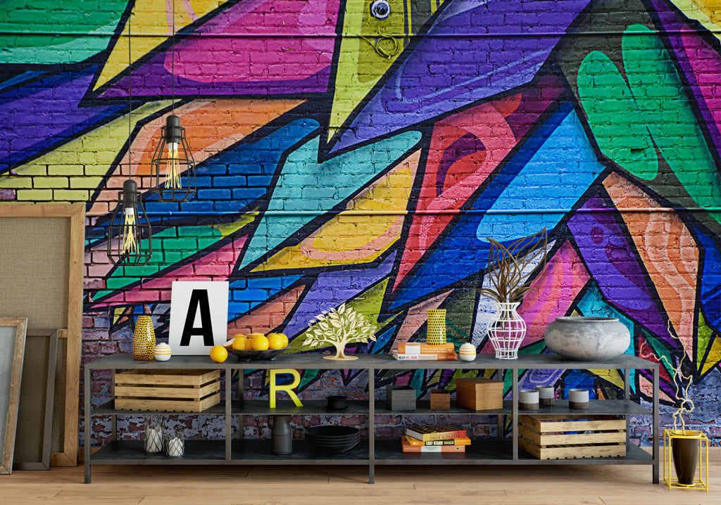 3D Color Graffiti WC021 Wall Murals