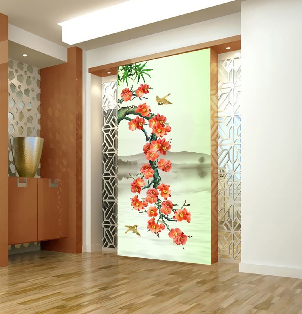 3D River Flower Bird 384 Wallpaper AJ Wallpaper 