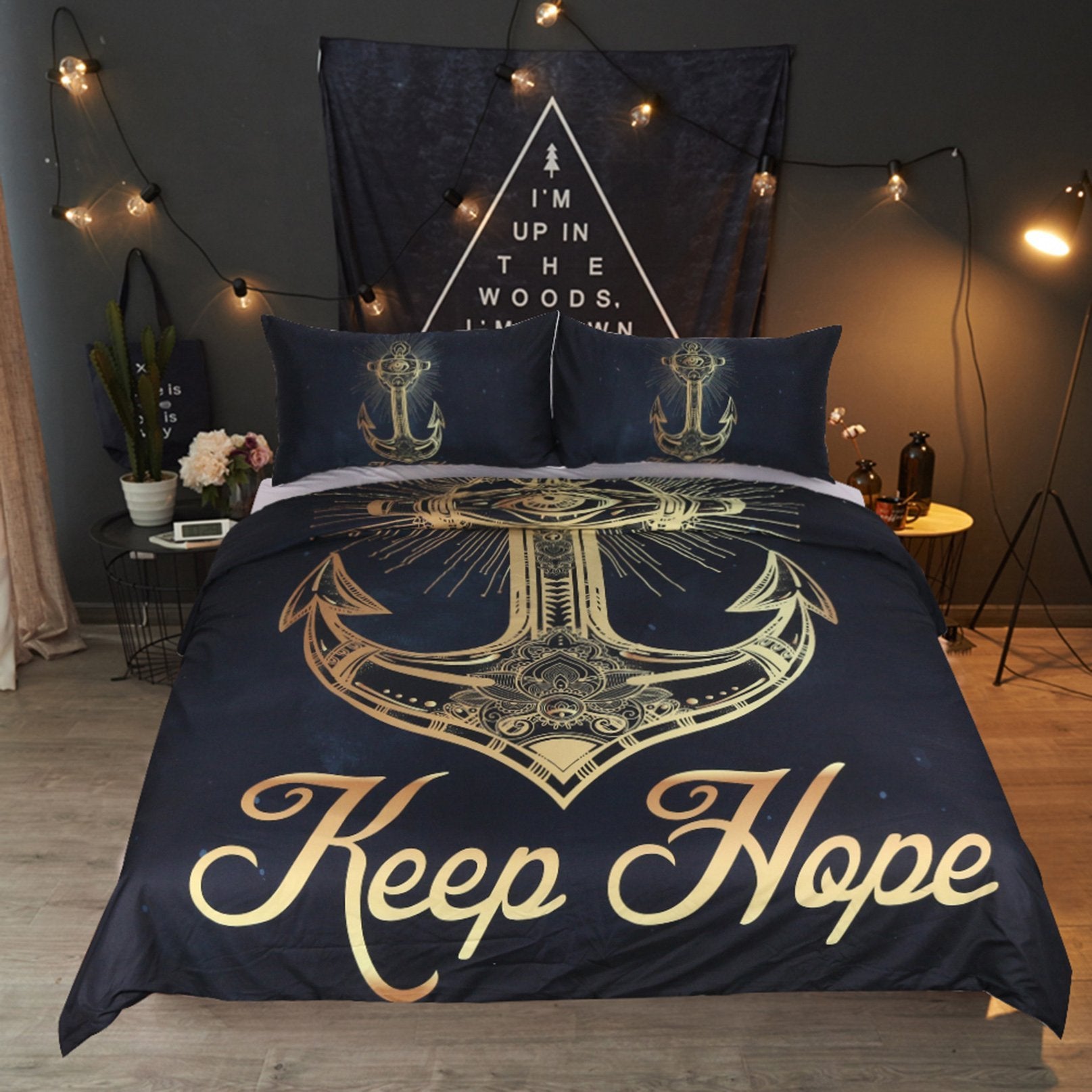 3D Gold Foil Anchor 189 Bed Pillowcases Quilt Wallpaper AJ Wallpaper 