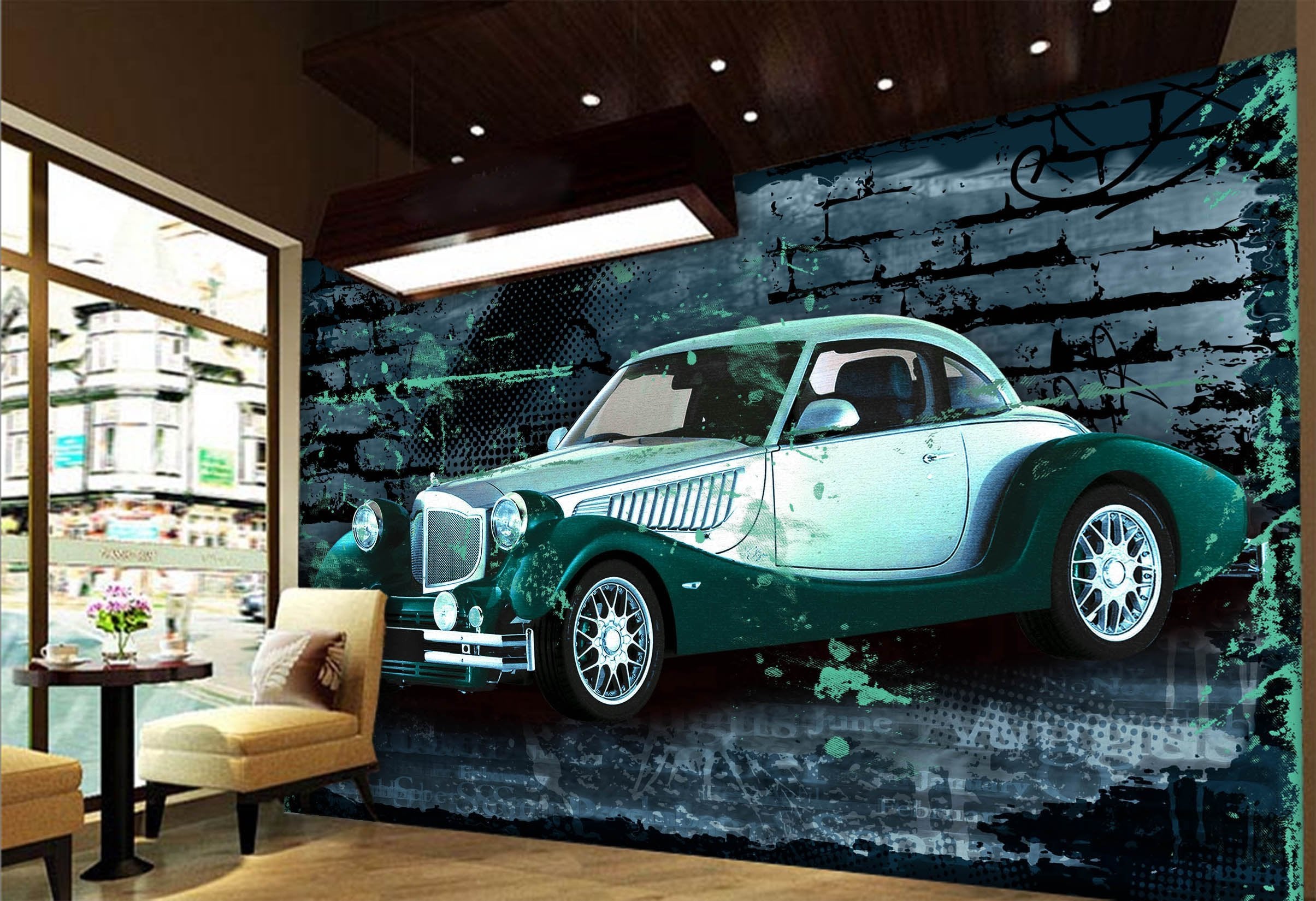 3D Antique Car 045 Wallpaper AJ Wallpaper 