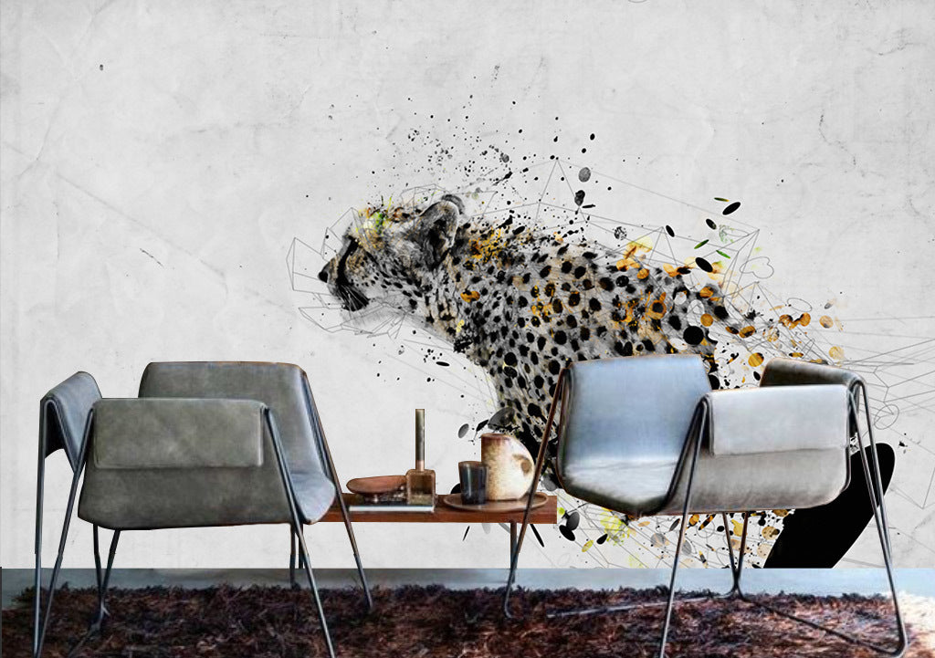 3D Petal Leopard WG352 Wall Murals