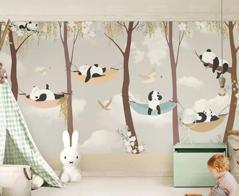 3D Panda Sleeping WG741 Wall Murals