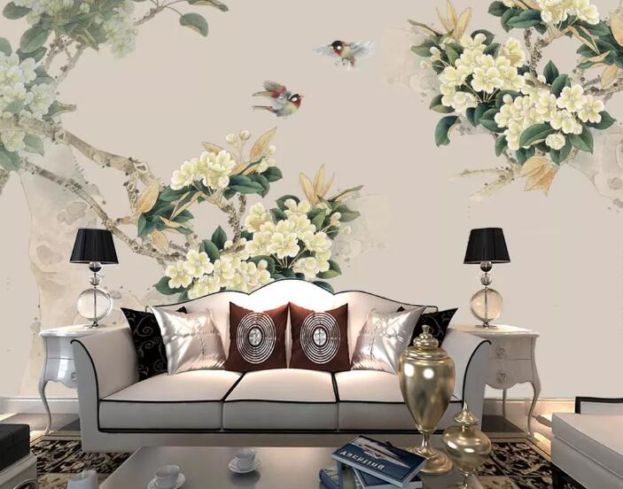 3D Flower Bird WG12 Wall Murals Wallpaper AJ Wallpaper 2 