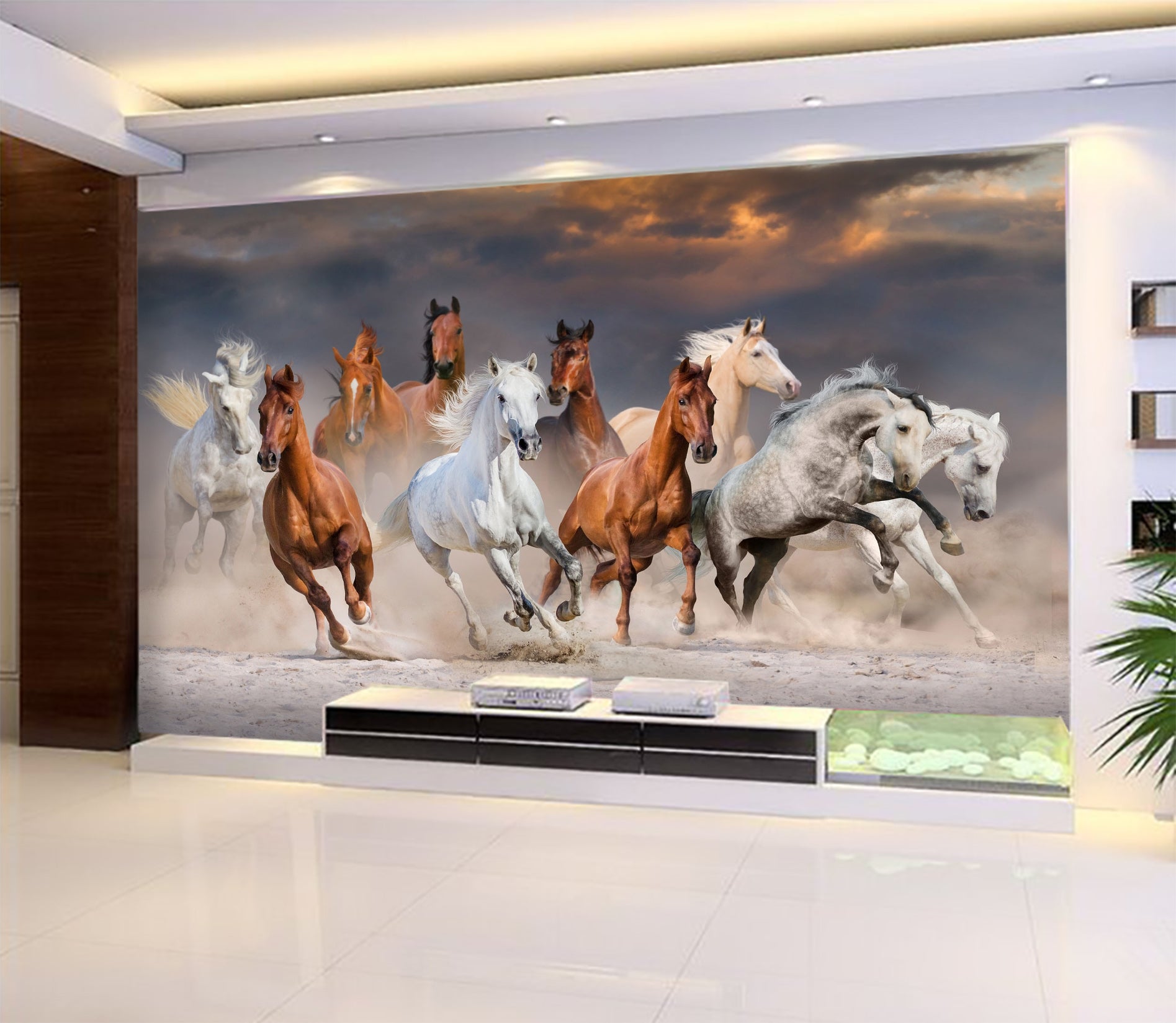 3D Running Horse 1047 Wall Murals