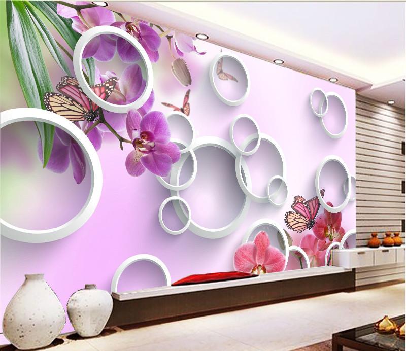 3D Flower Purple 292 Wallpaper AJ Wallpaper 