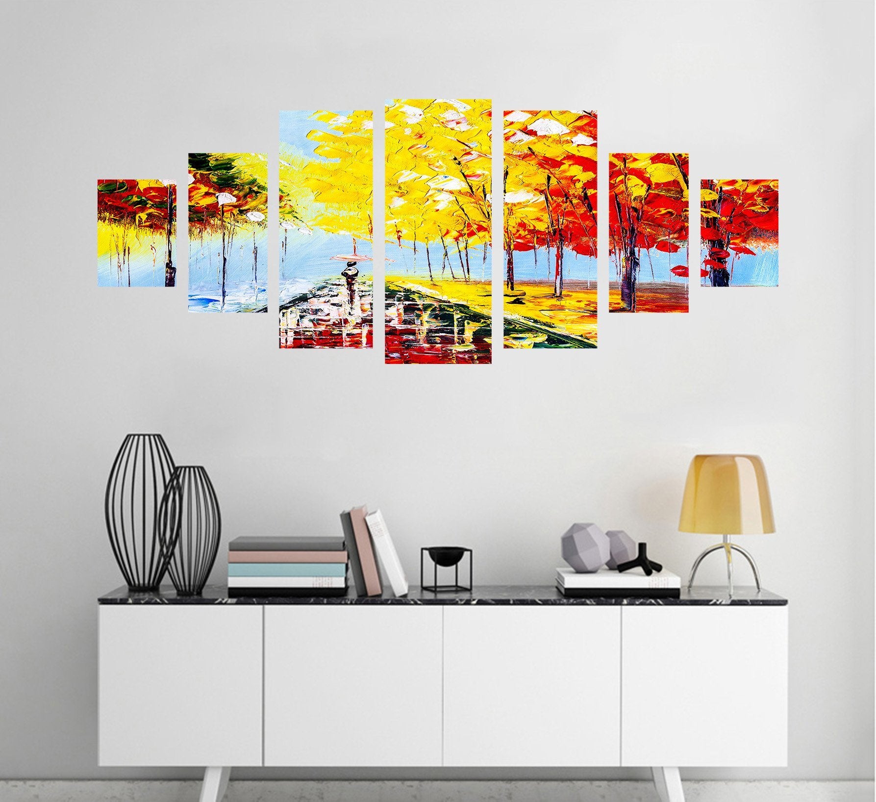 3D Autumn Rain 058 Unframed Print Wallpaper Wallpaper AJ Wallpaper 