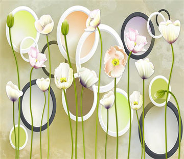 3D White Tulip Flower 121 Wallpaper AJ Wallpaper 