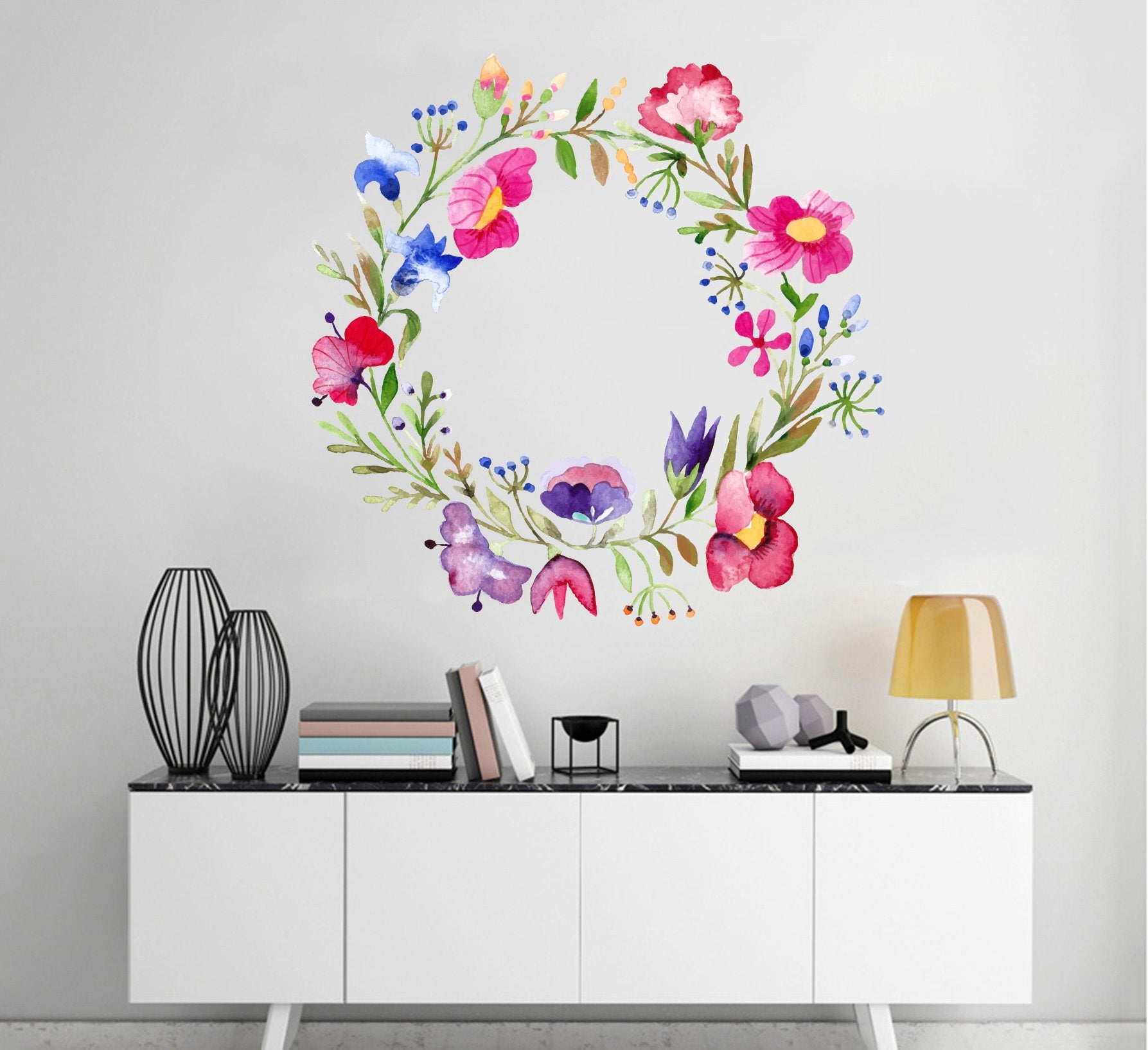 3D Red Garland Fruit 225 Wall Stickers