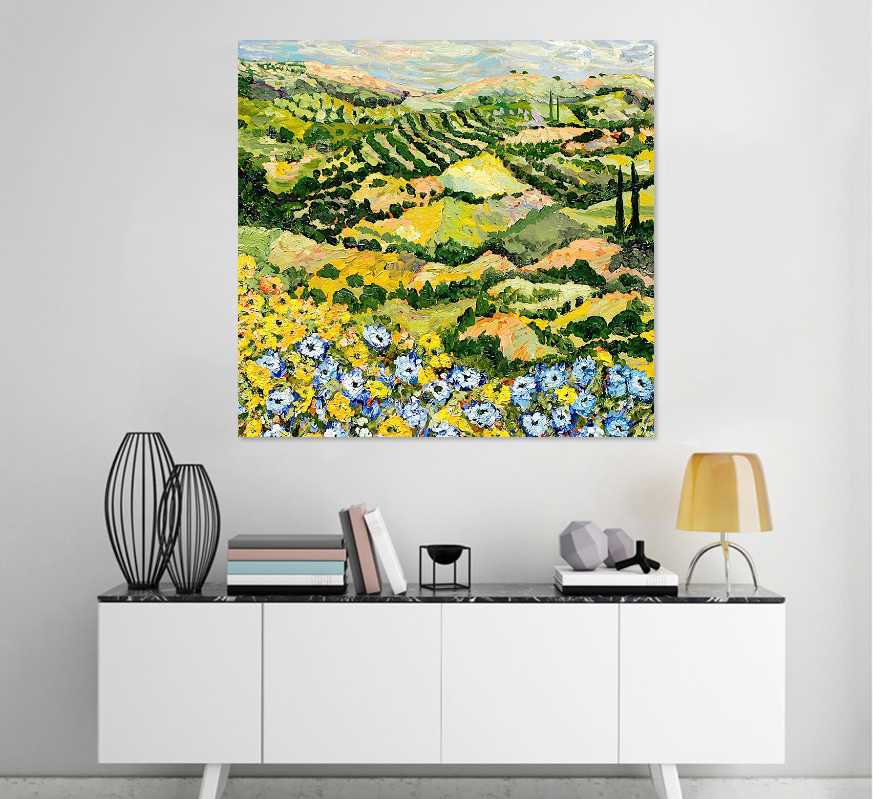 3D Wildflower Valley 130 Allan P. Friedlander Wall Sticker